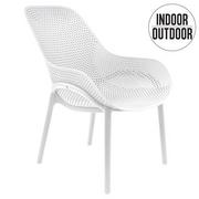 Krzesła - D2.Design Krzesło Malibu białe 188324 - miniaturka - grafika 1