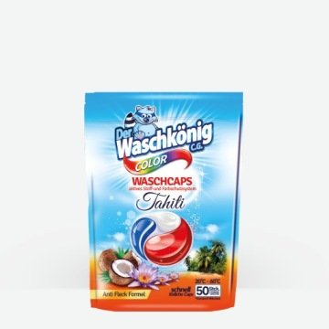 Kapsułki do prania kolorów 50 Szt. Waschkonig, zapach tropikalnych owoców