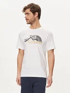 Koszulki męskie - The North Face T-Shirt Mountain Line NF0A87NT Biały Regular Fit - miniaturka - grafika 1