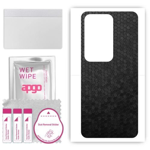 folia naklejka skórka strukturalna na TYŁ do Huawei Nova Y72 - Plaster Miodu Czarny - apgo SKINS