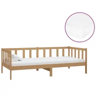 Łóżka - Łóżko miodowy brąz, sosnowe, VidaXL, dzienne z materacem, 90x200 cm - miniaturka - grafika 1