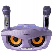 Instrumenty muzyczne dla dzieci - Karaoke SD306 PLUS 30W bezprzewodowe FIOLETOWE - miniaturka - grafika 1