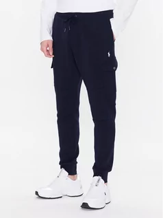 Spodnie sportowe męskie - Polo Ralph Lauren Spodnie dresowe 710881522007 Granatowy Regular Fit - grafika 1