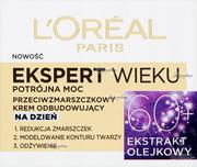 Kremy do twarzy - Loreal Ekspert Wieku 60+ Przeciwzmarszczkowy krem odbudowujący na noc 50ml - miniaturka - grafika 1