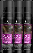 Farby do włosów i szampony koloryzujące - Schwarzkopf Root Retoucher  Dark Brown 3-pack - zestaw - miniaturka - grafika 1