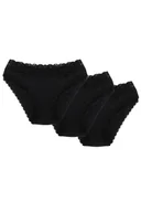 Majtki damskie - Wol-Bar soft lovely 3-pak czarny m majtki figi - miniaturka - grafika 1
