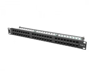 Lanberg patchpanel 19" 48 portów kat.6 1U czarny - Switche - miniaturka - grafika 1