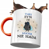 Kubki - Kubek Pomarańczowy Dla Syna Synusia na Prezent z Nadrukiem ze Zdjęciem+ Opakowanie na prezent (wzór 01) - miniaturka - grafika 1