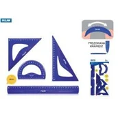 Przybory szkolne - MILAN Zestaw geometryczny 4 szt na blistrze - miniaturka - grafika 1