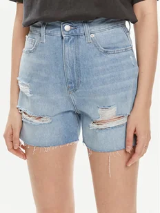 Calvin Klein Jeans Szorty jeansowe J20J222803 Niebieski Mom Fit - Spodnie sportowe damskie - miniaturka - grafika 1