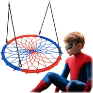Zabawki i gry sportowe - Huśtawka bocianie gniazdo SWINGO 95 cm niebiesko-czerwona - miniaturka - grafika 1