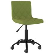 Fotele i krzesła biurowe - vidaXL Krzesło biurowe Obrotowe krzesło biurowe jasnozielone tapicerowane aksamitem 3086418 - miniaturka - grafika 1