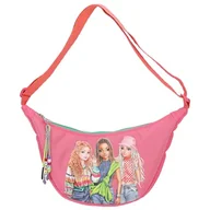 Koszulki i topy damskie - Depesche 12916 TOPModel Joy - Mała półksiężycowa torba na ramię w kolorze różowym i pomarańczowym, z motywem modelki i kolorowymi detalami, torba z regulowanym paskiem na ramię - miniaturka - grafika 1