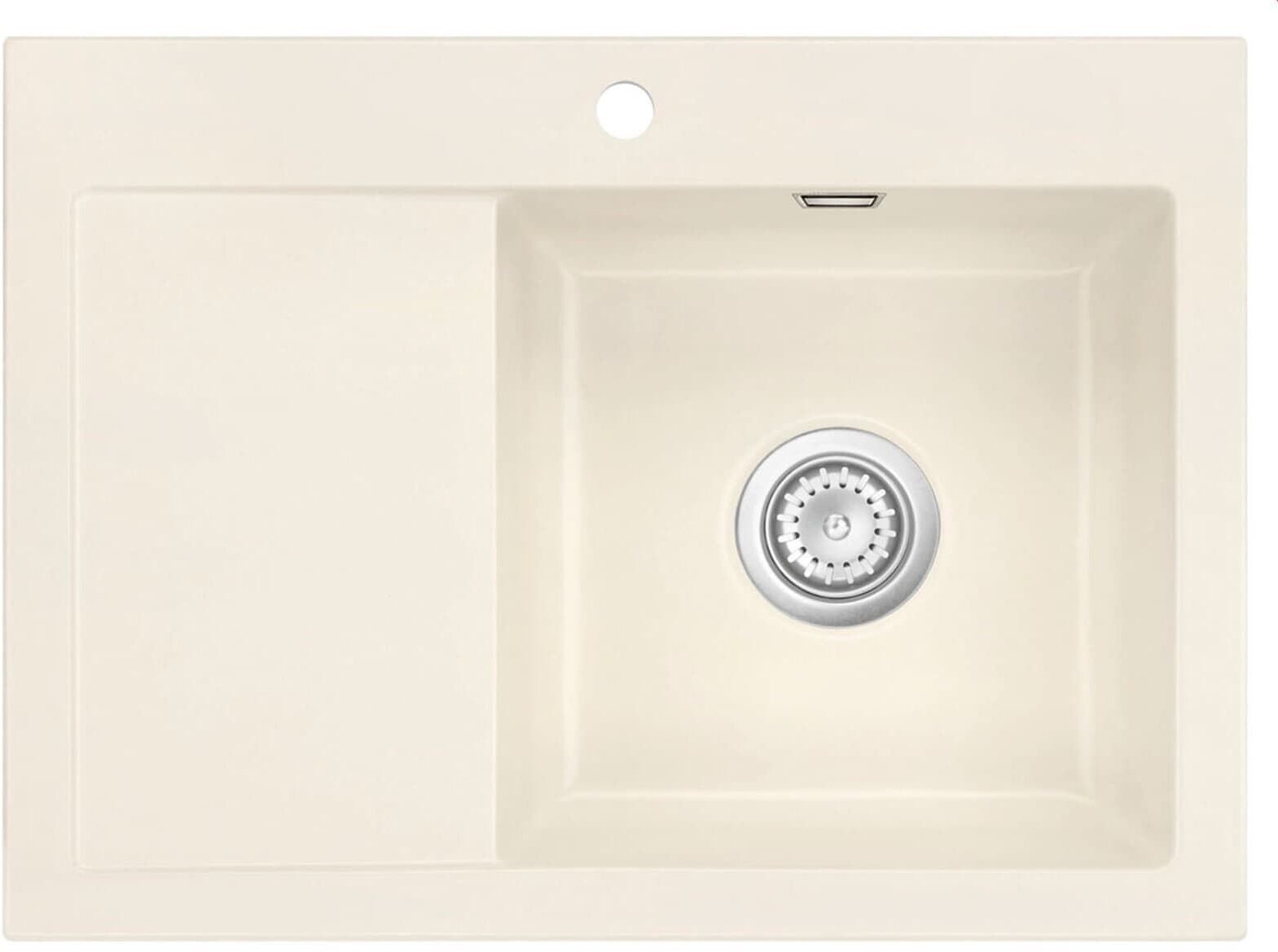 SYSTEMCERAM Zlewozmywak Mera 70 Jasmin, zlewozmywak ceramiczny, korek manualny 5058 01 19