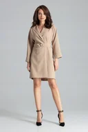 Marynarki i żakiety damskie - Żakiet L058 beżowy L/XL - miniaturka - grafika 1