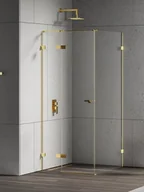 Kabiny prysznicowe - New Trendy Złota kabina prysznicowa 80x90 lewa EXK-4691 Eventa Gold Shine - miniaturka - grafika 1