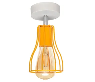 Żyrandol natynkowy TUBE II 1xE27/60W/230V żółty - Lampy sufitowe - miniaturka - grafika 1