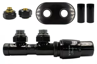 Zawór termostatyczny 50mm TWINS czarny błyszczący prawy Pex All in One - Zawory i kraniki Zawór termostatyczny 50mm TWINS czarny błyszczący prawy Pex All in One - Zawory i kraniki - miniaturka - grafika 1