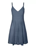 Sukienki - VERO MODA Damska sukienka VMHONEY Lace Pleated Singlet Dress WVN, China Blue, M, niebieski (China Blue), M - miniaturka - grafika 1