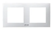 Klawisze i ramki - Ramka podwójna instalacyjna biała IP44 SZAFIR RH-2Z/00 OSPEL - miniaturka - grafika 1