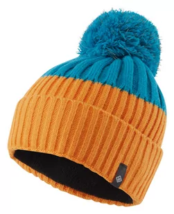 RONHILL Czapka do biegania BOBBLE HAT żółto-niebieska - Czapki i chusty sportowe męskie - miniaturka - grafika 1