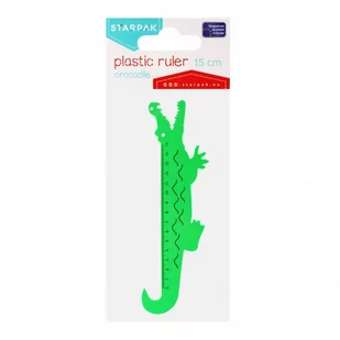 Linijka plastkowa 15cm Krokodyl - STARPAK - Przybory szkolne - miniaturka - grafika 1