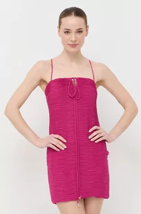 Patrizia Pepe sukienka kolor różowy mini prosta - Sukienki - miniaturka - grafika 1