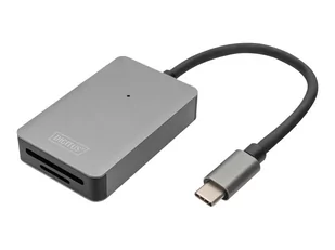 DIGITUS USB-C Card Reader 2 Port UHS-II SD4.0 TF4.0 300Mb/s - Czytniki kart pamięci - miniaturka - grafika 1