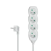 Listwy zasilające - Przedłużacz Elektryczny 4GNIAZDA Uz 1,5 Biały 4040 - miniaturka - grafika 1