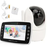 Elektroniczne nianie i monitory oddechu - NIANIA ELEKTRONICZNA Z KAMERĄ OBROTOWA 360 stopni + MONITOR LCD 4,3" 2XZOOM - miniaturka - grafika 1