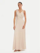 Sukienki - Rinascimento Sukienka wieczorowa CFC0124351003 Beżowy Regular Fit - miniaturka - grafika 1