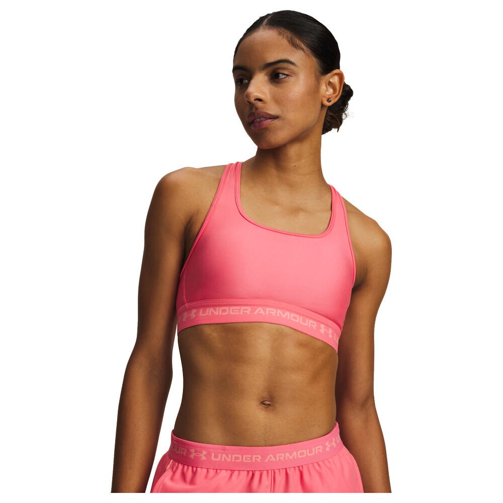 Biustonosz damski Under Armour Crossback Mid Bra Bittersweet Pink/Posh Pink L