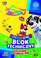 Dekoratorstwo - Blok kolorowy barwiony w masie ASTRAPAP A4 170g 10 ark "Astrino" - miniaturka - grafika 1