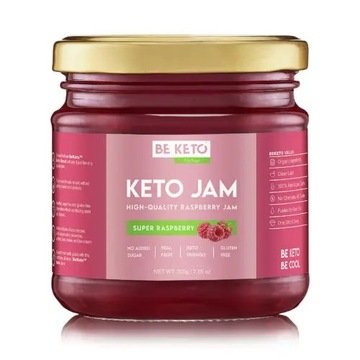 BeKeto Dżem Malina 200g Bez cukru Naturalny Be Keto