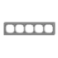 Klawisze i ramki - Ramka pięciokrotna uniwersalna szary mat 27DRSO-5 DECO SOFT - miniaturka - grafika 1
