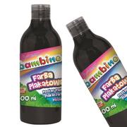 Farby i media malarskie - St. Majewski Farba plakatowa w butelce Bambino 500 ml czarna - miniaturka - grafika 1