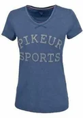 Koszulki jeździeckie - Pikeur Koszulka LEXI - denim melange - damska - miniaturka - grafika 1