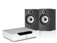 Zestawy stereo - Bluesound POWERNODE EDGE (biały) + 606 S3 (czarny) - miniaturka - grafika 1