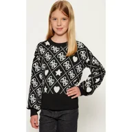 Swetry dla dziewczynek - Guess Sweter Regular Fit z dodatkiem wełny - miniaturka - grafika 1