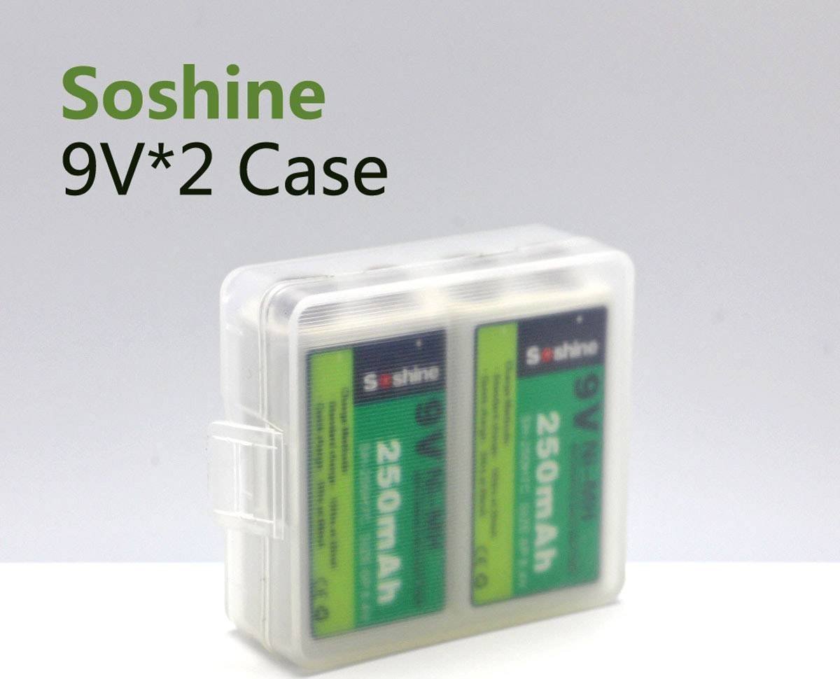 Soshine Soshine SBC-018 Batteribox Celletal: 2 9 V blok L x B x H 54 x 52 x 19 mm