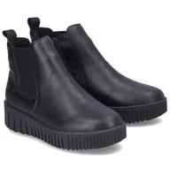 Botki damskie - Botki damskie Rieker Y6151-00 BLACK R.38 - miniaturka - grafika 1