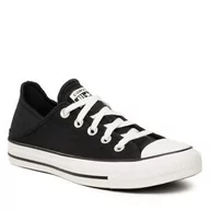 Trampki damskie - Trampki Converse - Ctas Crush Heel Ox A03075C Black/White/Black - miniaturka - grafika 1