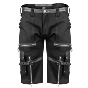 spodnie bojówki krótkie GOTHIC SHORTS - BLACK-L - Spodnie męskie - miniaturka - grafika 1