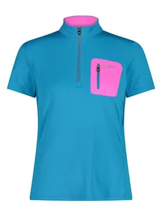 CMP Koszulka kolarska w kolorze turkusowym - Koszulki sportowe damskie - miniaturka - grafika 1