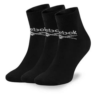 Zestaw 3 par wysokich skarpet unisex Reebok R0429-SS24 (3-pack) Czarny - Skarpetki męskie - miniaturka - grafika 1
