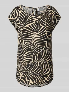 T-shirt o kroju regular fit z dekoltem w kształcie łezki na plecach model ‘NOVA’ - Bluzki damskie - miniaturka - grafika 1