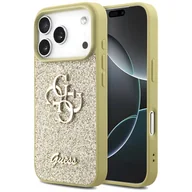Etui i futerały do telefonów - Etui Guess Fixed Glitter Big 4G do iPhone 17 Pro złoty - miniaturka - grafika 1