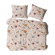 Pościel - Karo Pościel flanelowa 140x200 1710N różowa wielokolorowa kwiaty Flanela Komfort - miniaturka - grafika 1