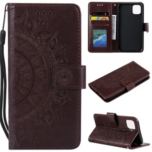 Etui König Design kompatybilne z Apple iPhone 14 Pro Max z syntetycznej skóry - Brązowe etui na telefon komórkowy - Etui i futerały do telefonów - miniaturka - grafika 1
