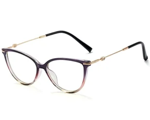 Okulary kocie do komputera damskie z filtrem BLUE Light zerówki 2592-1 - Okulary korekcyjne, oprawki, szkła - miniaturka - grafika 1